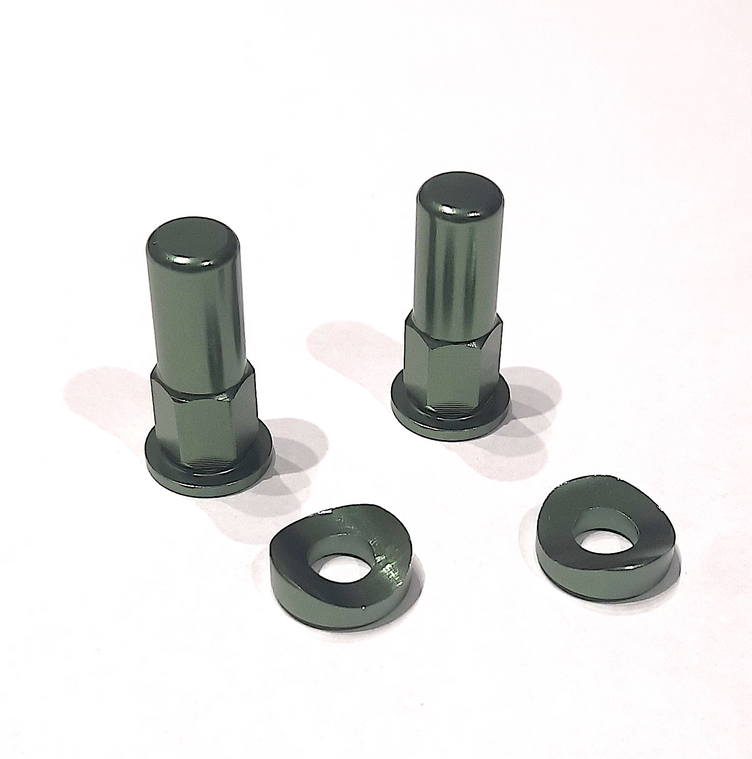 Race FX Écrous et Rondelles de Protection anodisés pour Gripster de Roue vert